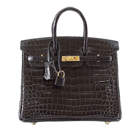 hermes 25cm black birkin|Hermes Birkin 25 black crocodile.